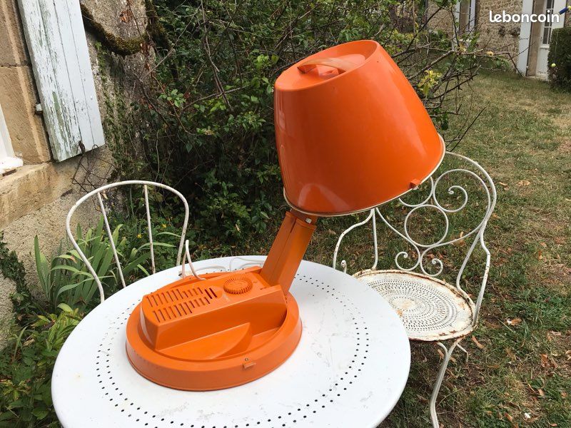 Ancien Sèche-Cheveux Calor Vintage Orange, Lampe E27 Incluse, Réglable - Années 70