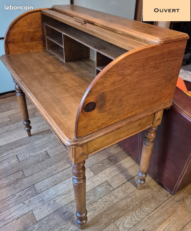 Bureau à cylindre en Hêtre massif (image 4)