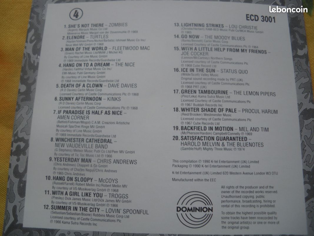 Coffret 4 CD Pop History (image 5)