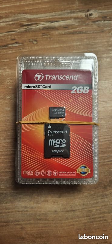 Lot de 10 cartes micro SD transcend 2 gigabit avec adaptateur (image 1)