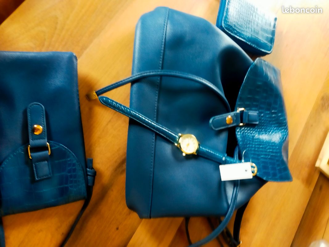 Ensemble maroquinerie bleu (image 1)