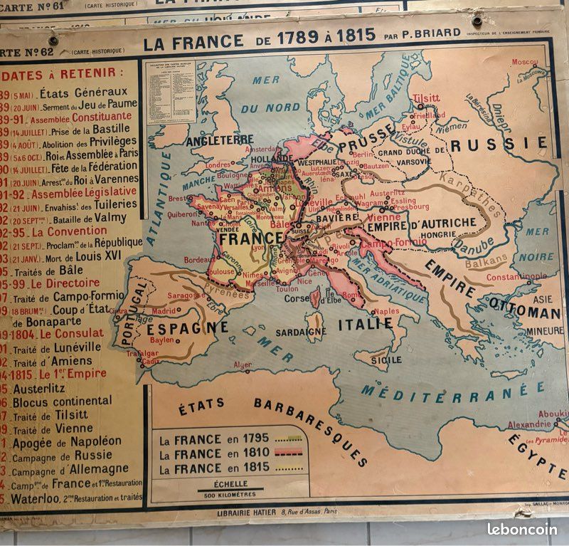 Anciennes cartes scolaires historiques (image 5)