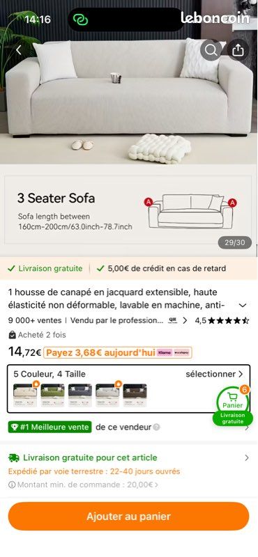 1 pièce Housse de Canapé Moderne Rayée Beige & Gris - Design Élastique Solide en Une Pièce, Adaptée aux Canapés 1/2/3/4/5 Places, Tissu Facile à Entretenir, Housse de Canapé Sans Accoudoirs, Housse de (image 4)