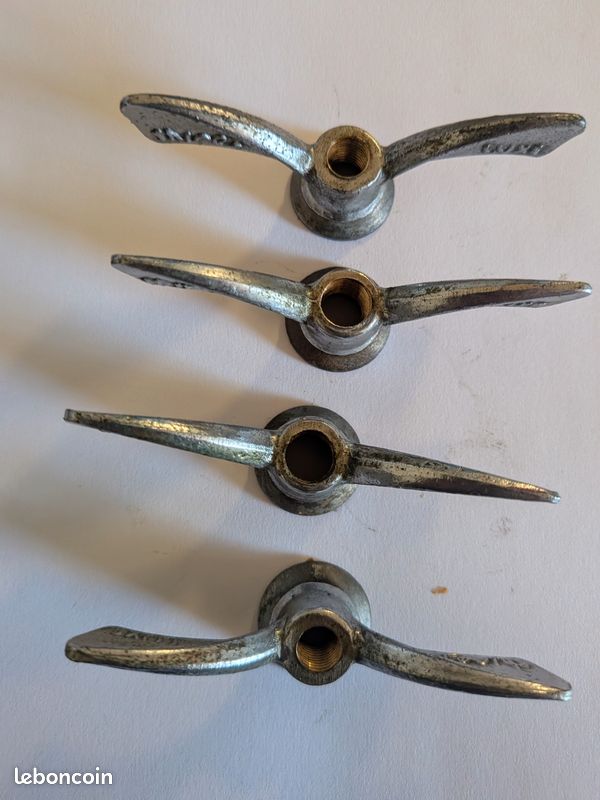 Lot 4 Papillons Serrage de Roue HURET LUXE Chrome 2 Avant 8mm 2 Arrière 9,5mm (image 2)