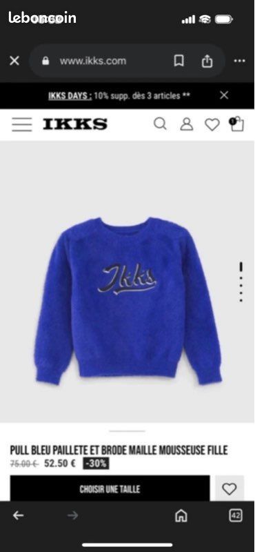 Pull IKKS taille 5 ans (image 2)