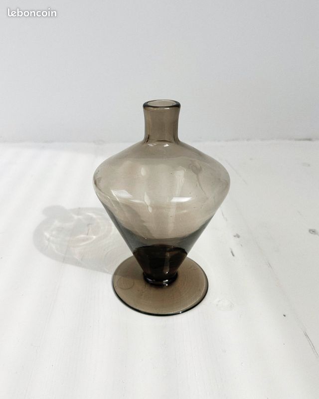Set carafe et verres fumés vintage (image 7)
