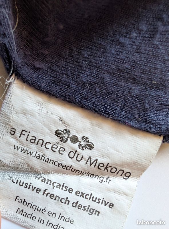 Blouse fluide La Fiancée du Mékong femme – Imprimé bleu – T 42 (image 6)