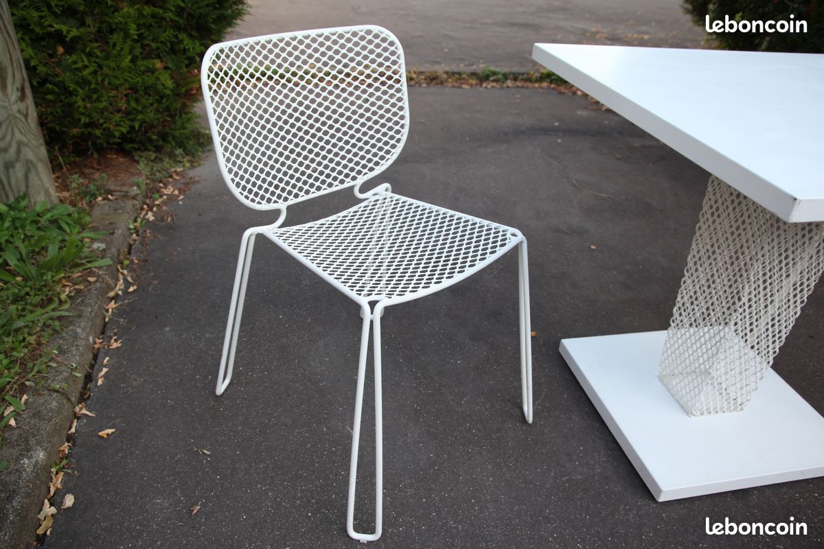 Salon de jardin designer Ivy Paola Navone pour EMU Salon industriel entièrement en acier. (2008) (image 8)