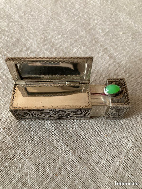 Étui à Rouge à Lèvres En Argent Georg Jensen Denmark - Vintage - Occasion