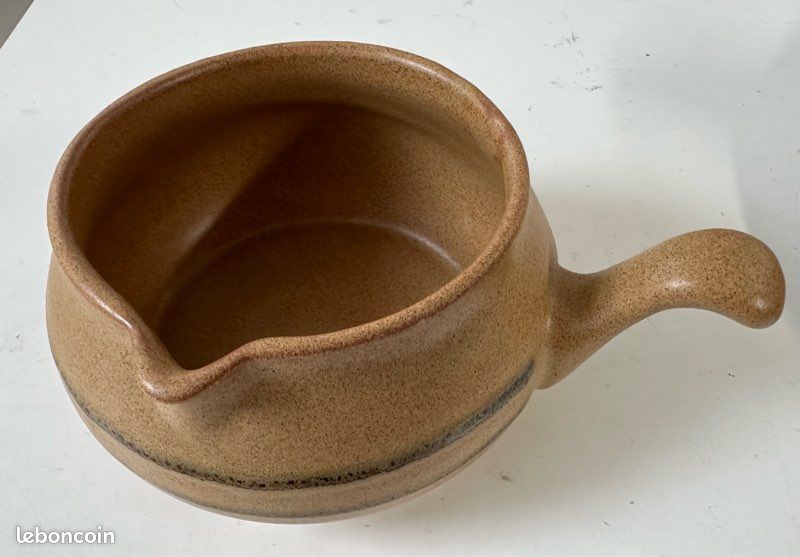 Saucier, 2 beurrier, pit à crème en gré de Sarreguemines (vintage). Cvaiss (image 3)