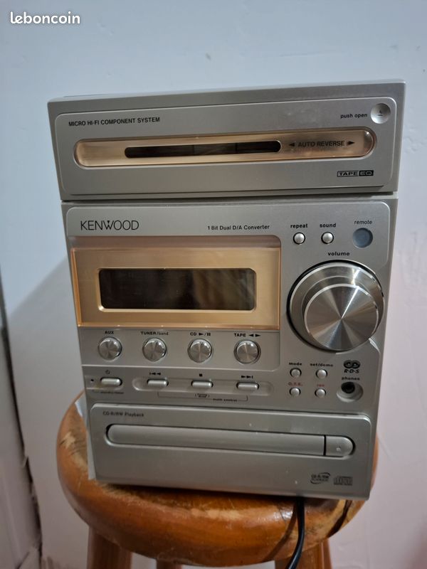 Chaîne Hi-fi Kenwood Complète - Occasion, Fonctionnelle - Noir