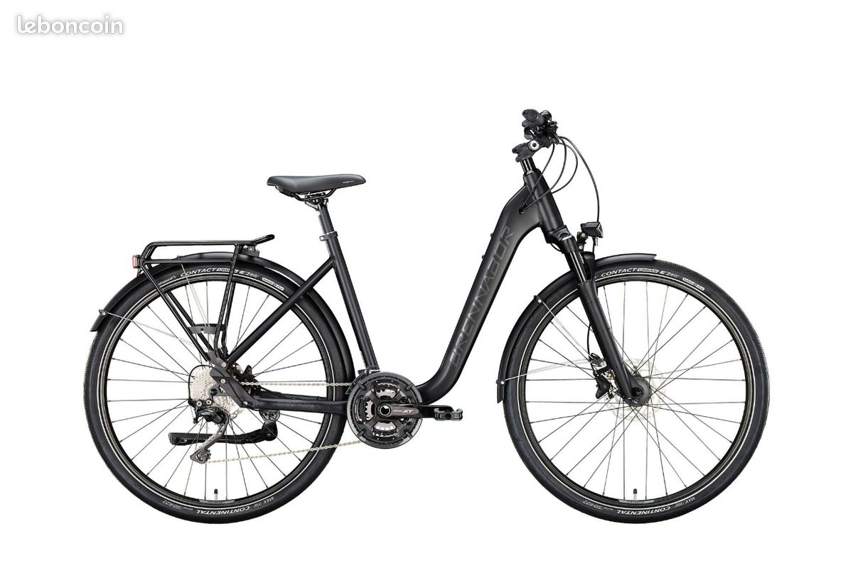(-651 EUR Remise+Aide). Reconditionnée. BRENNABOR T-66 Trekking – Deore XT 3x10 – 28" – Wave – 50 cm / M – Noir – 1,62 à 1,80 m (image 1)