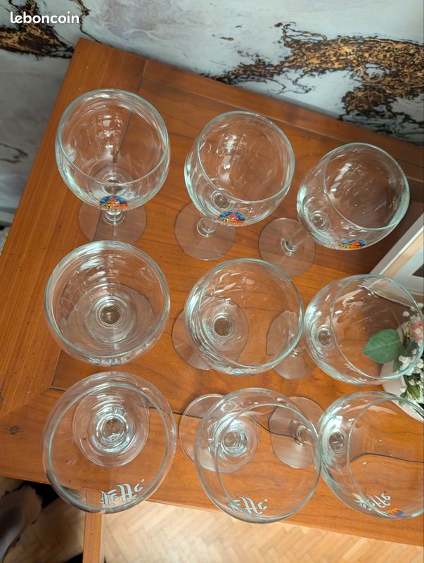 9 verres à bière leffe (image 2)
