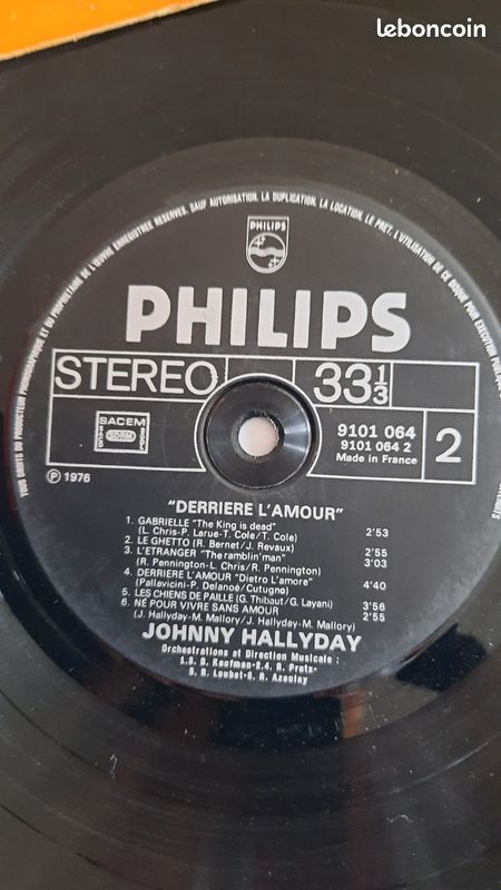 Johnny Hallyday 33 tours (image 4)