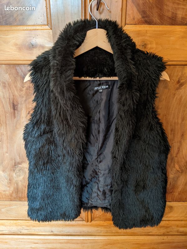 Gilet Fausse Fourrure Noir Asos Gilet Fausse Doudoune Sans Manche