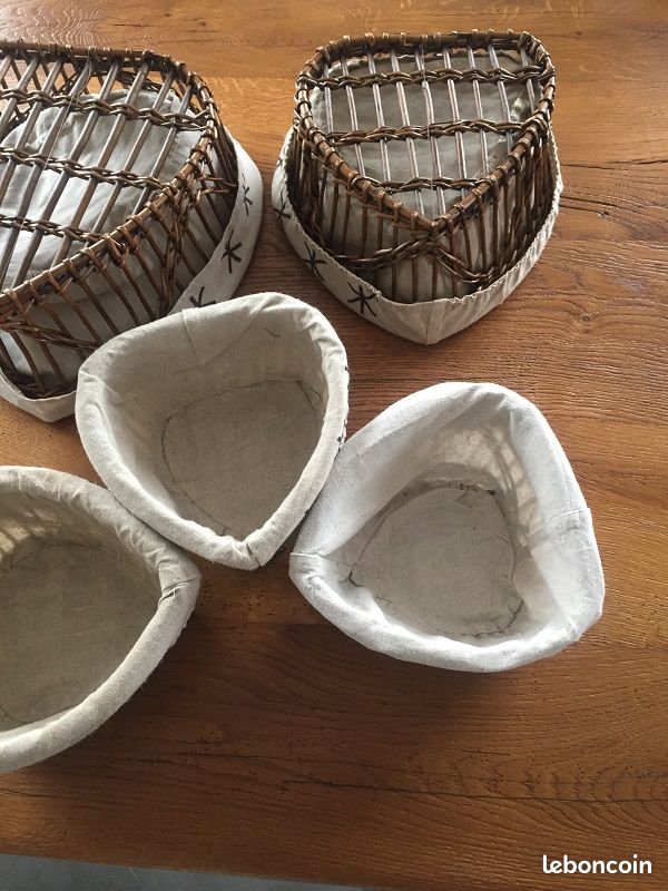 Cinq paniers de rangement décoratif en forme de cœur (image 9)