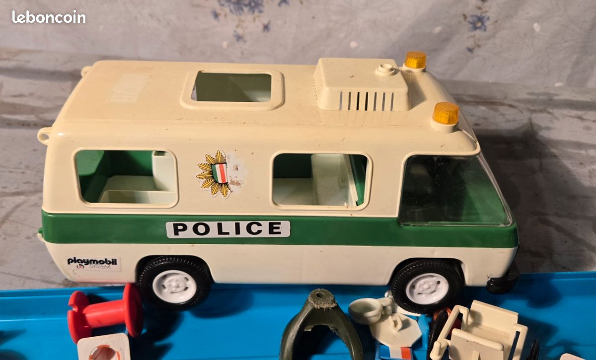 Lot playmobil camion police 1977 jouet ancien (image 7)