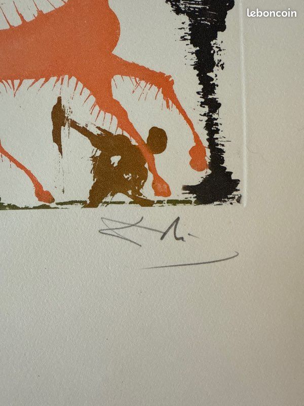 Gravure originale à l’aquatinte Salvador Dali (image 4)