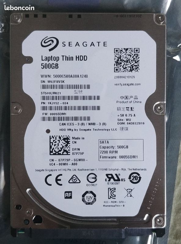 Disque dur Seagate Laptop Thin 500Go (image 1)