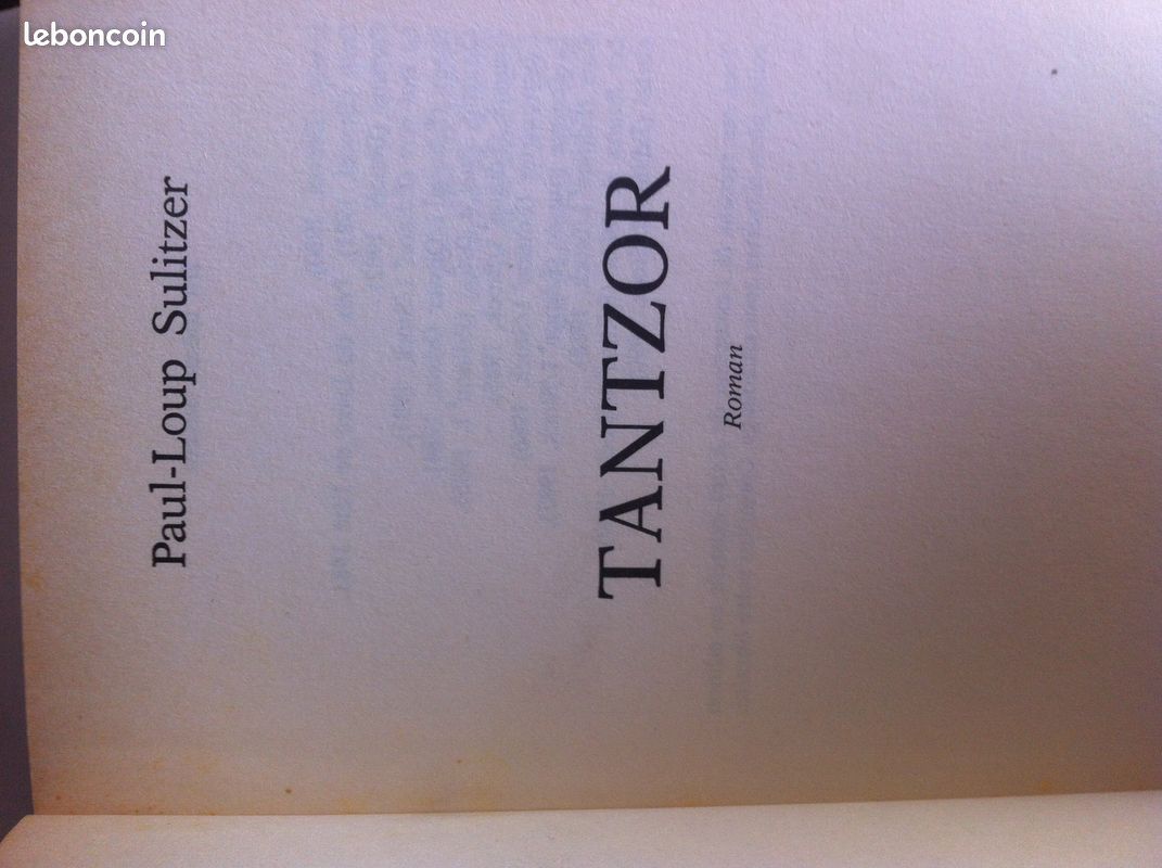 Tantzor Paul Loup Sulitzer livre broché (image 2)