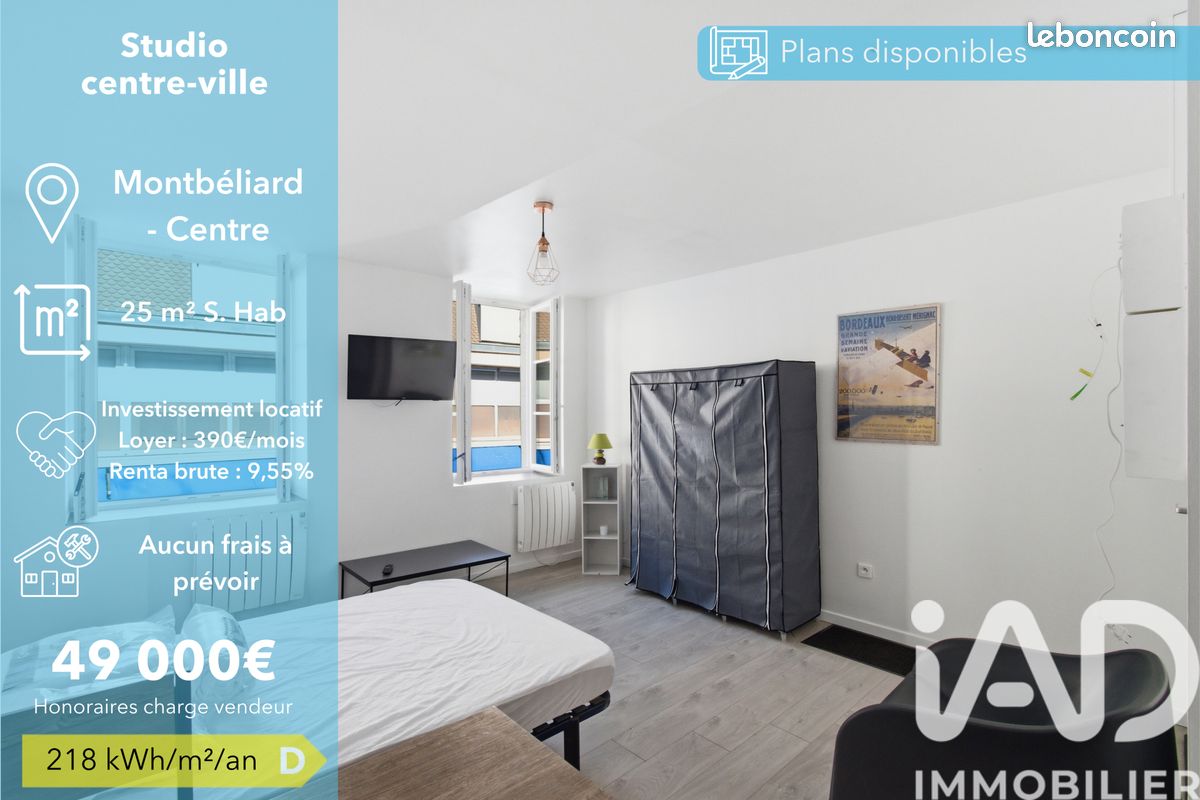 Appartement 1 pièce 25 m² · à Montbéliard · 25 m² · 49 000 €