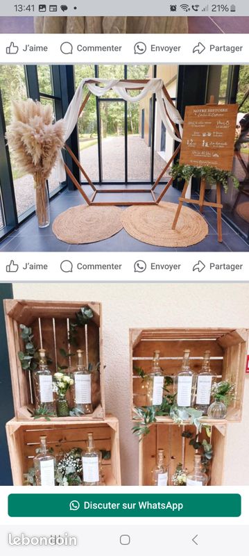 Porte Menu Mariage En Bois - Lot De 10 Avec 20 Cartes Et 50 Points De Colle | Support Menu Champêtre, Decoration Table Anniversaire