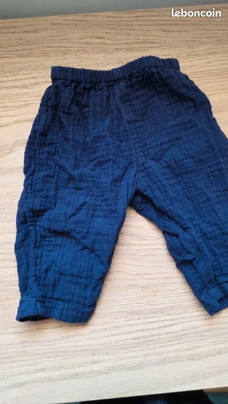 Pantalon bébé en gaze de coton - 6 mois - Petit Bateau (image 1)
