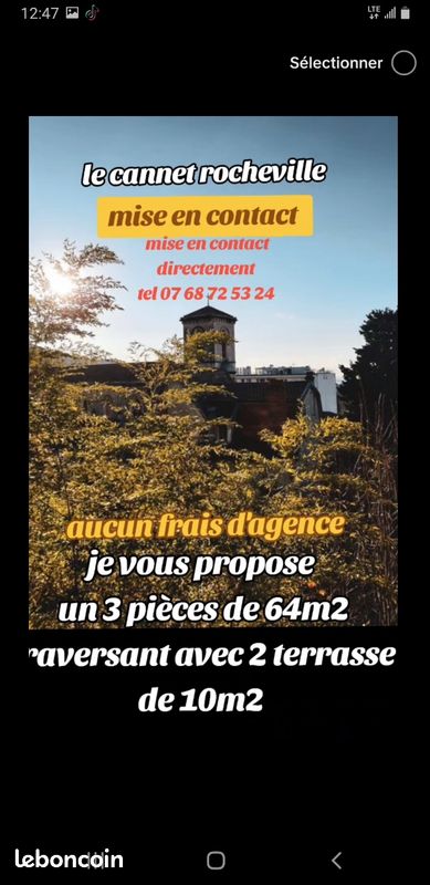 Appartement 3 pièces 64 m² · à Le Cannet · 64 m² · 265 000 €