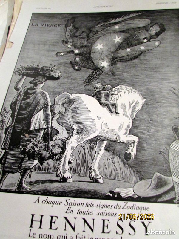 Alcool rhum cognac liqueur byrrh lot de v20 publicites anciennes (image 4)