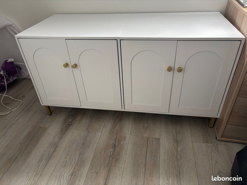 Meuble de litière caché + 2 bacs à litières (image 2)