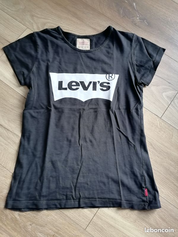Tee shirt fille noir LEVI'S 14 ans Vêtements