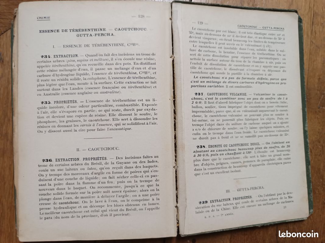 PHYSIQUE ET CHIMIE 2°an Billard Touren Enseignement Primaire et supérieur Librairierier Félix Juven 1910 (image 12)