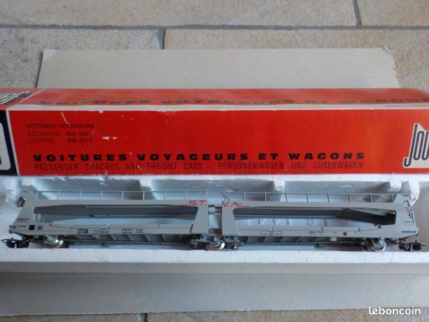 Jouef Ho Wagon Porte-Voitures Stva 1978/86 Ref 6573 Très Bon État