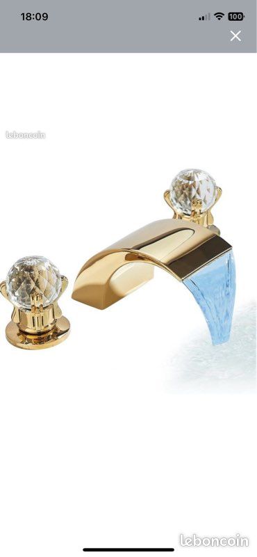 Midanya Robinet D'évier De Salle De Bain Cascade En Bronze Huilé à Trou Unique 1 Poignée Mitigeur De Lavabo Avec Plaque De Pont Et Drain Pop-up