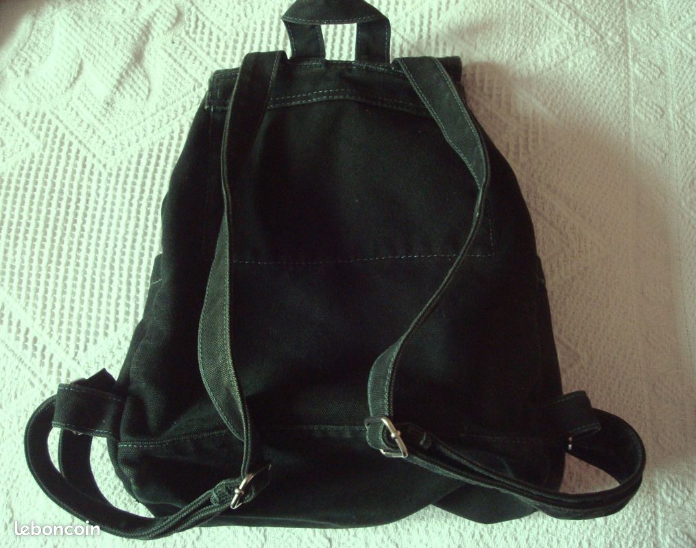 Petit sac à dos vert BAGGU en coton / sac à main (image 5)