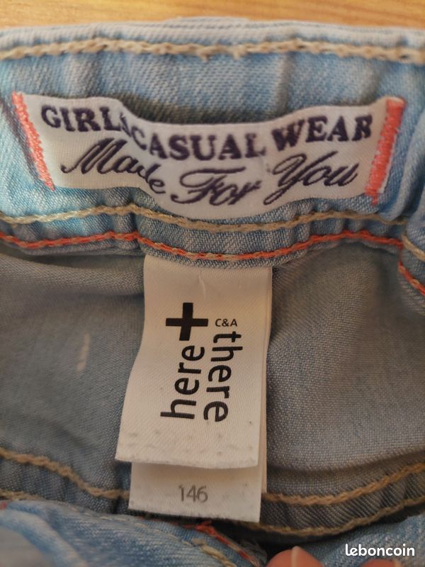 Pantacourt Jean Pantacourt Homme C&a Bermuda En Jean, Taille