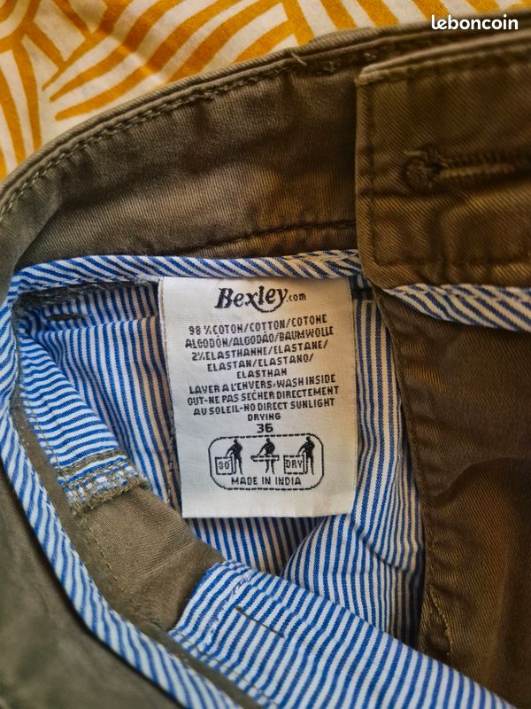 Pantalon chinot vert kaki Bexley (image 5)