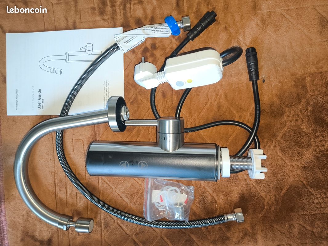 Robinet de cuisine électrique HOMELODY avec chauffe-eau instantané – Acier inoxydable (image 5)
