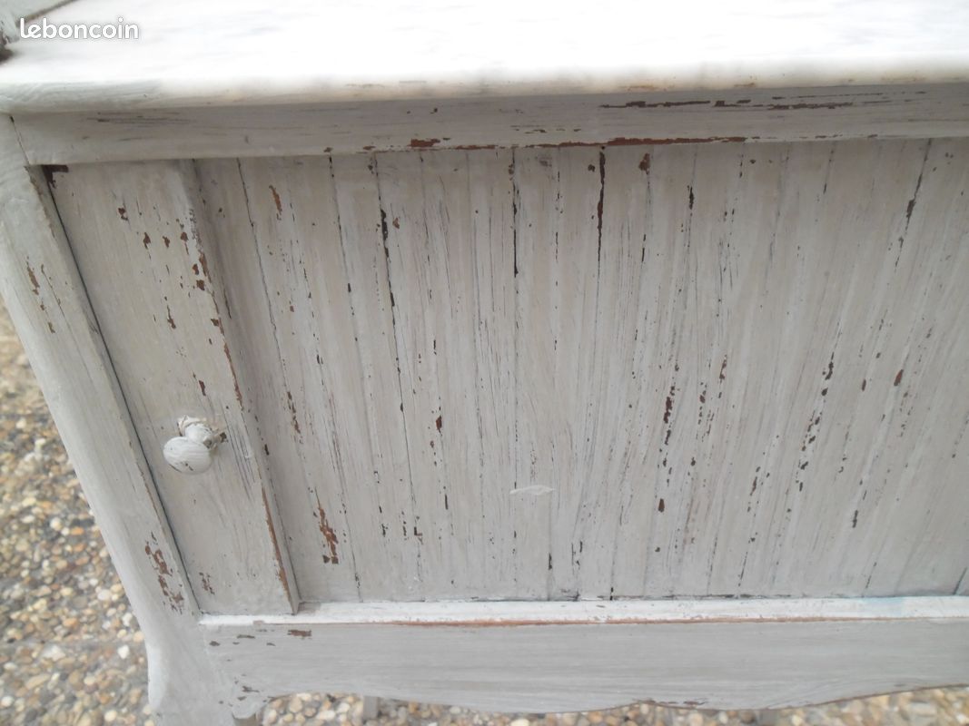 Table de chevet RARE très ancienne ouverture par rouleau coulissant (image 2)