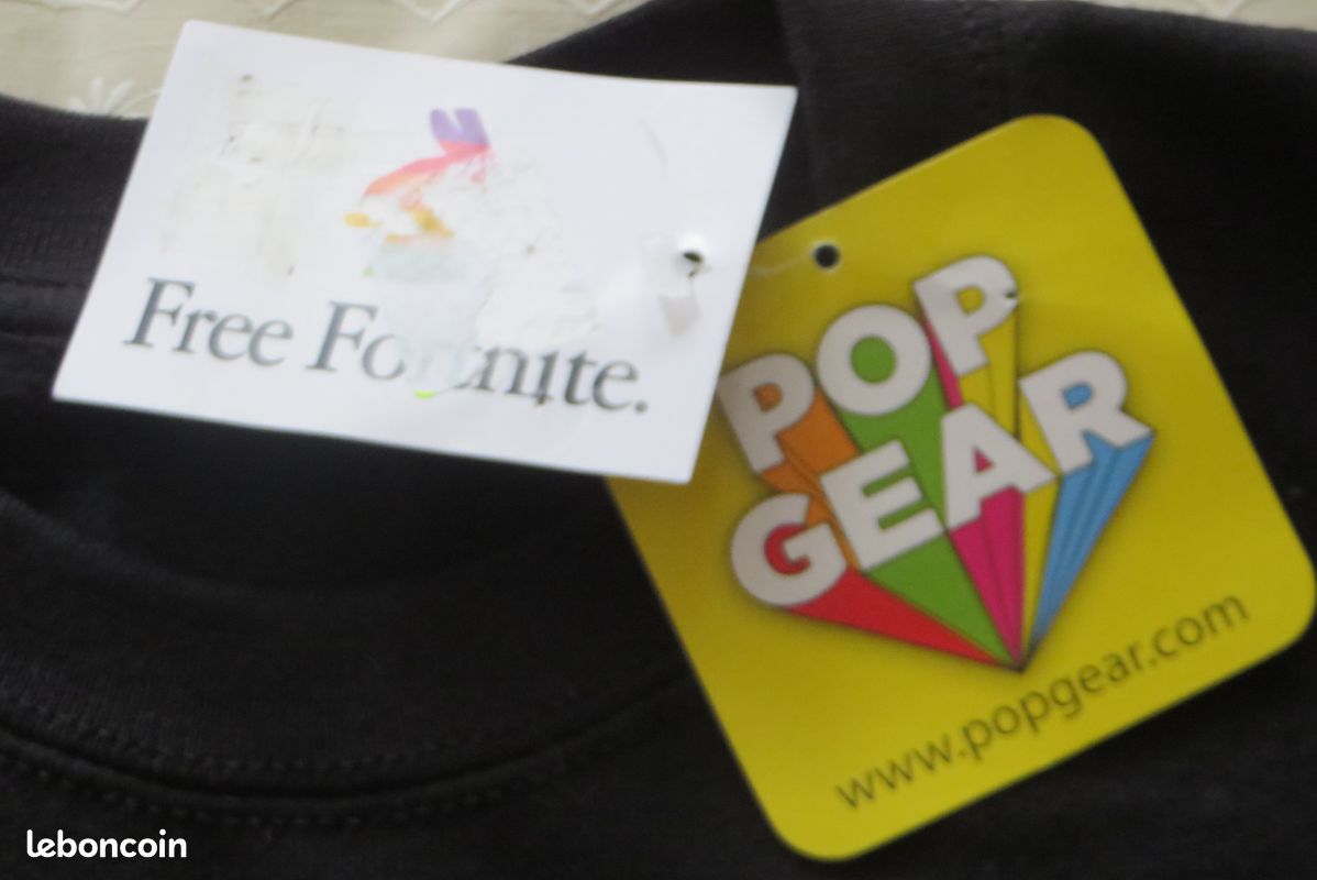 Sweatshirt noir sérigraphié Free Fortnite. Lama, Gaming, taille M, marque POPGEAR (image 3)