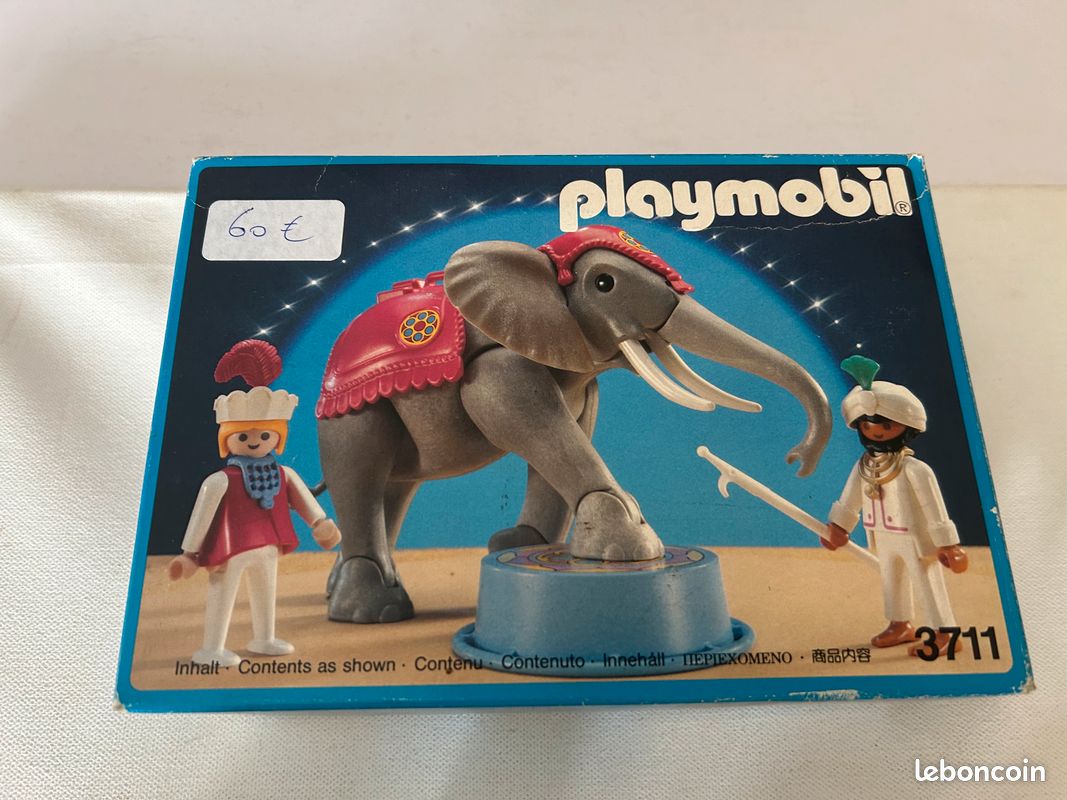 Playmobil Civils : Le Cirque, Les éléphants Et Leur Dompteur, Occasion Très Bel état