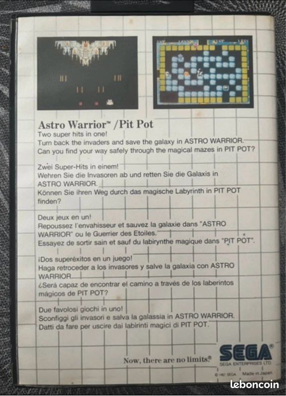 Astro warrior pit pot sega master systèm - Jeux vidéo