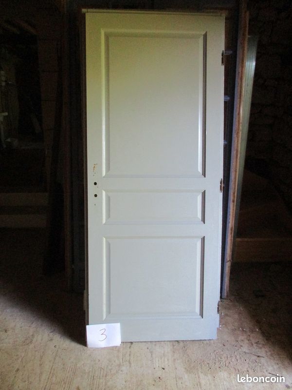 Bloc porte bois exotique 83cm x 203cm poussant gauche (image 2)