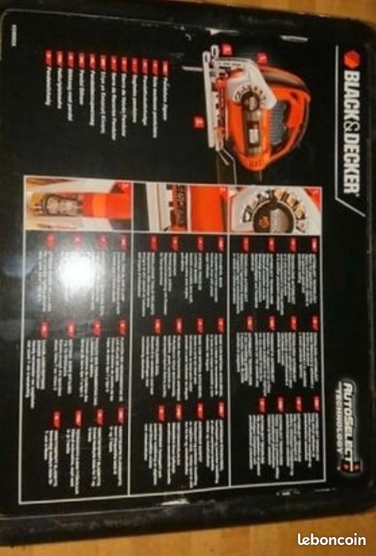 Scie sauteuse Black et Decker KB900s
Kb900s
Livré avec malette
Rangement lame, r (image 3)