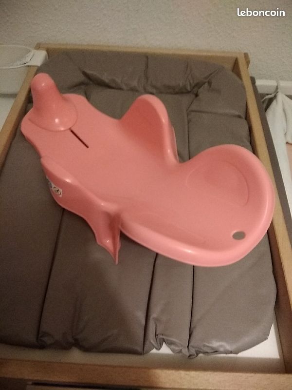 Transat de bain Thermobaby rose - Made in France (image 2)
