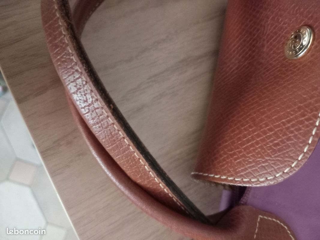 Sac Longchamp "Le Pliable" porté main, grand modèle, couleur Lilas (image 18)