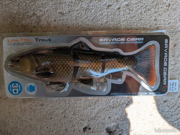 Savage Gear 4D Line Thru Trout 25cm Leurre Truite Citronnée - Pêche Brochet