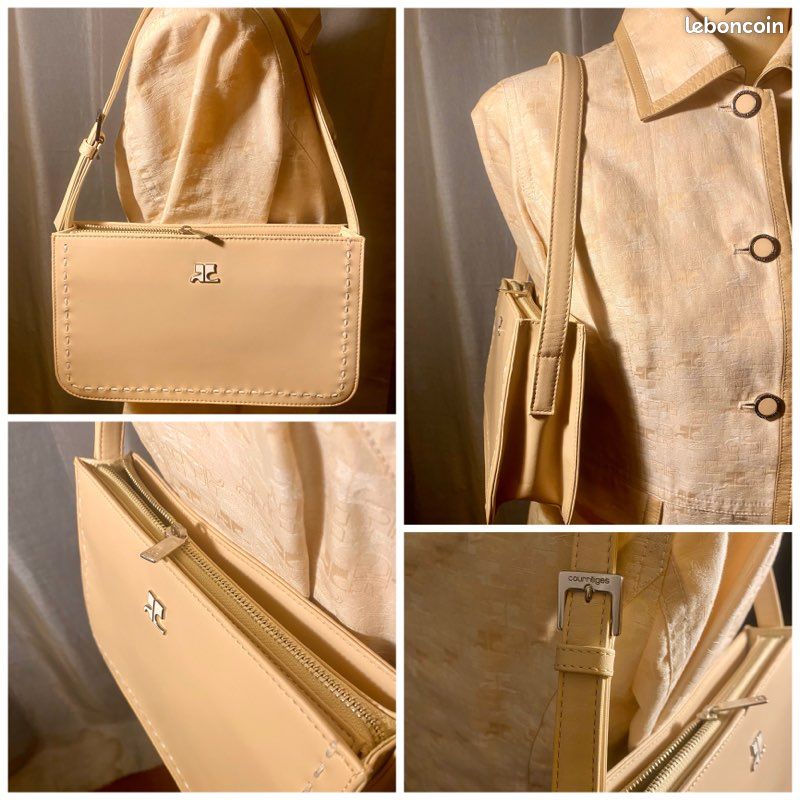 Rarissime sac baguette Courreges cuir véritable et structure sublime luxe (image 6)