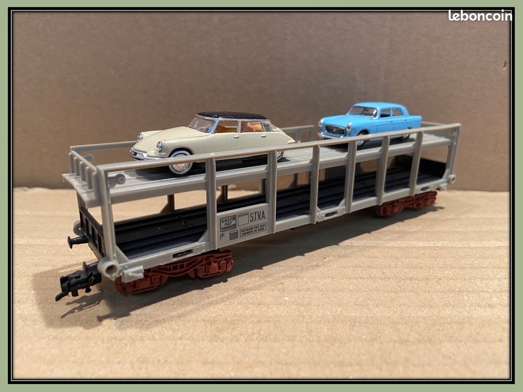 Wagon Marchandises JOUEF Porte-auto HO échelle HJS6203 - Etat Super