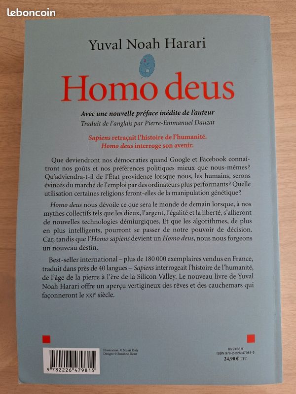 Lot 3 livres Yuval Noah Harari – Sapiens / Homo deus / 21 leçons – Albin Michel (image 8)